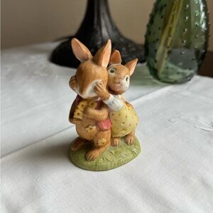 Vintage Lefton China Pair of Rabbits Figurine